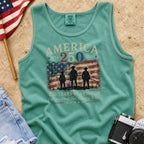 Defending Liberty America 250 Patriotic Tank Top, 250 Years of Freedom Flag Tank