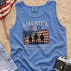 Defending Liberty America 250 Patriotic Tank Top, 250 Years of Freedom Flag Tank