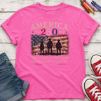 Defending Liberty America 250 Patriotic Youth Tee, 250 Years of Freedom Flag
