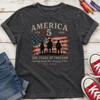 Defending Liberty America 250 Patriotic Youth Tee, 250 Years of Freedom Flag