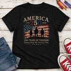 Defending Liberty America 250 Patriotic Youth Tee, 250 Years of Freedom Flag