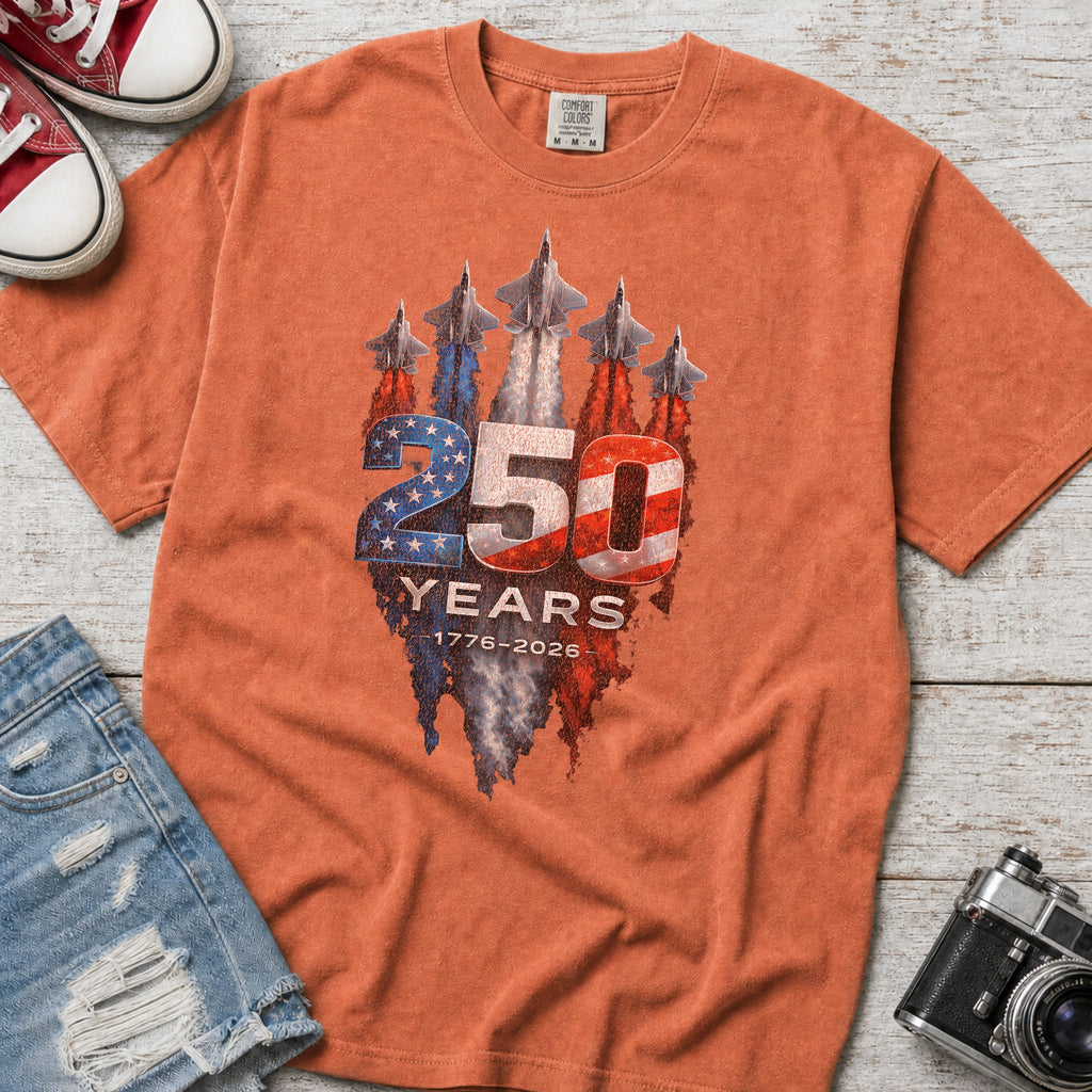 America 250 Military Jets Patriotic Tee