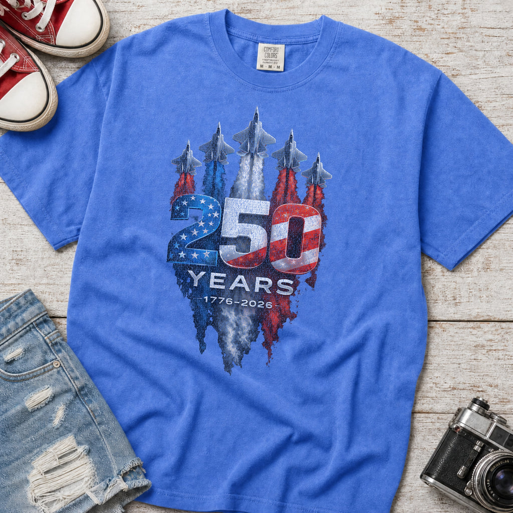 America 250 Military Jets Patriotic Tee
