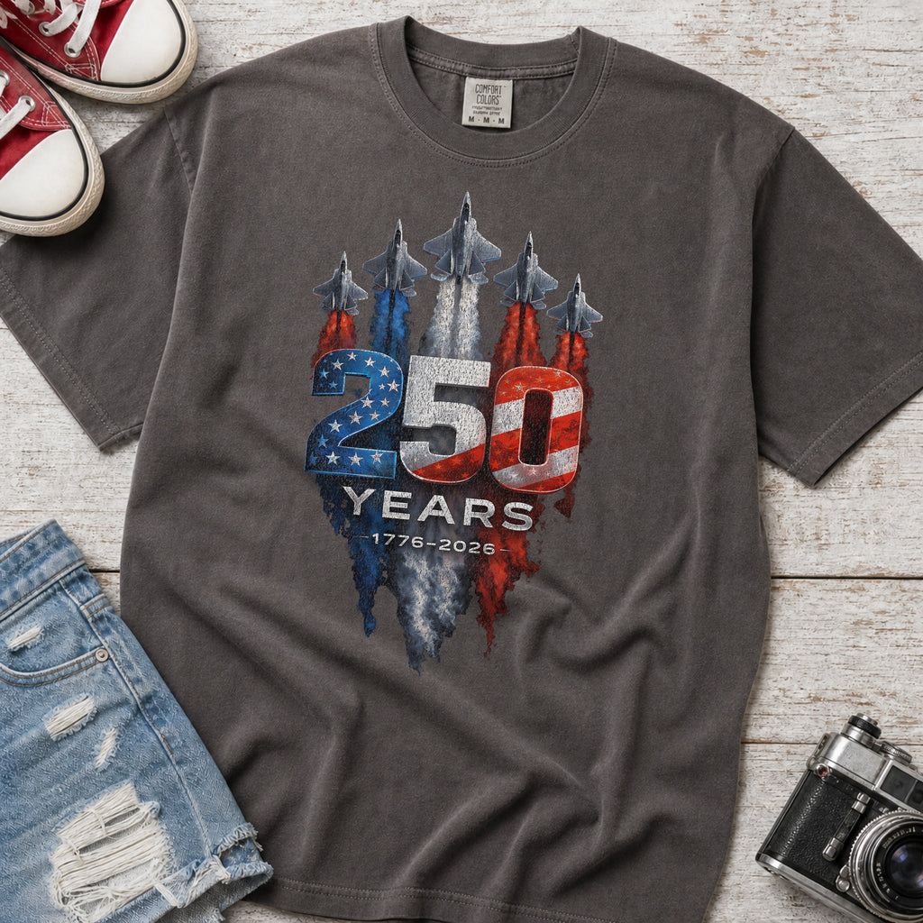 America 250 Military Jets Patriotic Tee