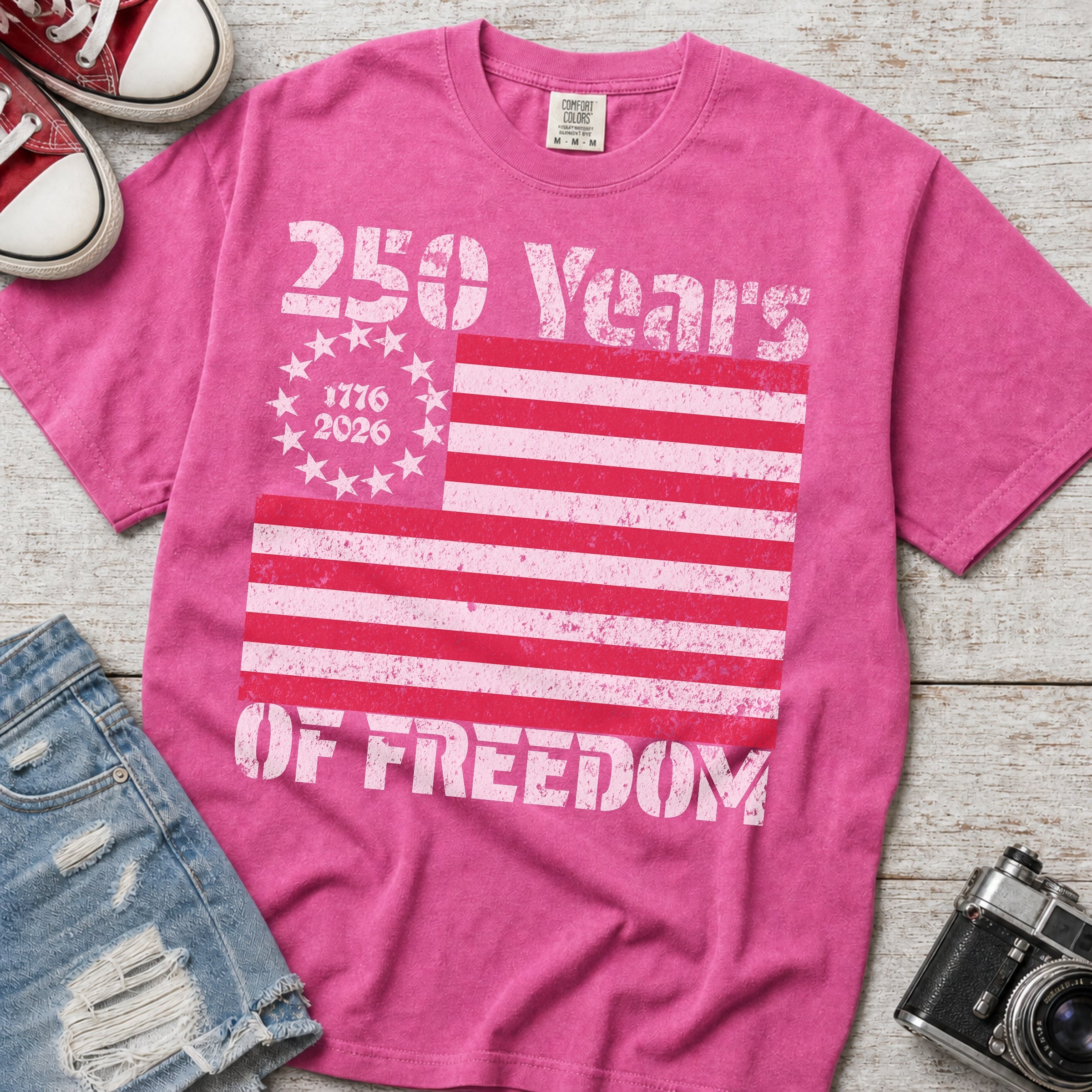 Retro Vintage America 250 Flag Shirt