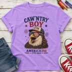 Caw'ntry Boy Eagle Youth Tee, 1776 America 250
