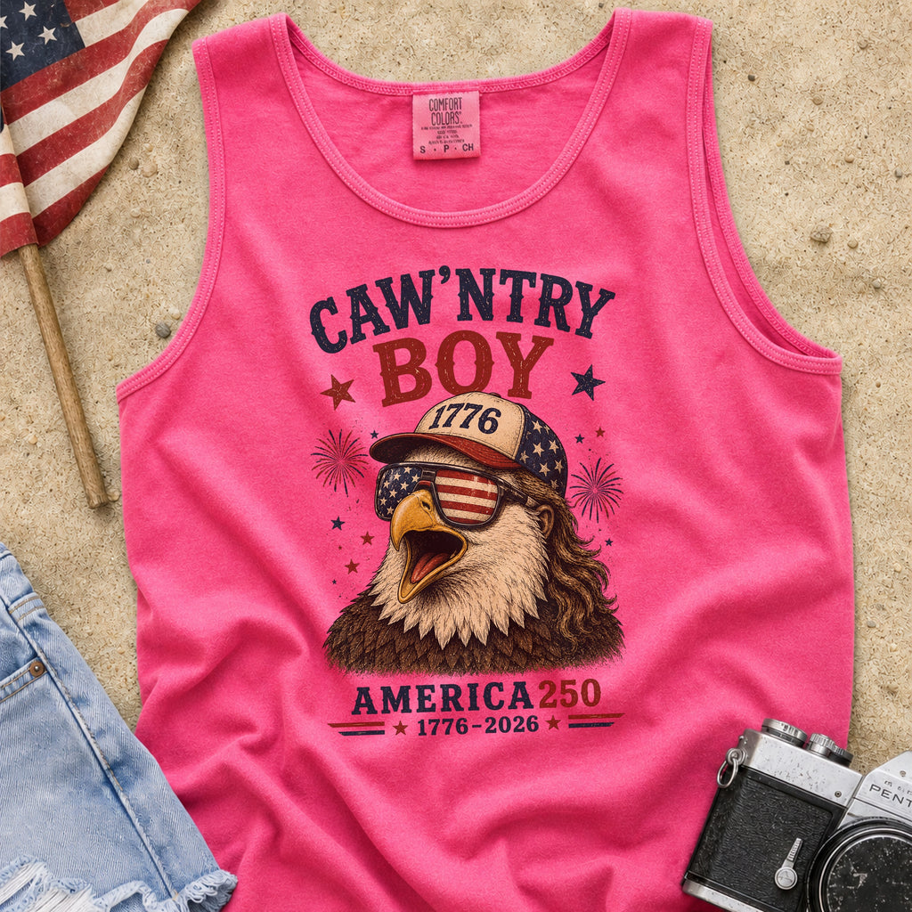 Caw'ntry Boy Eagle Tank Top, 1776 America 250