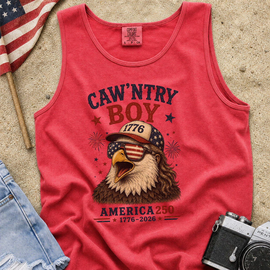 Caw'ntry Boy Eagle Tank Top, 1776 America 250