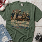 Declaration of Deliciousness BBQ T-shirt, Founding Fathers 4th of July America 250