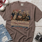Declaration of Deliciousness BBQ T-shirt, Founding Fathers 4th of July America 250