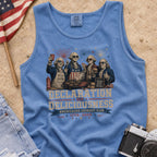 Declaration of Deliciousness BBQ Tank Top, Founding Fathers 4th of July America 250