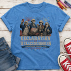 Declaration of Deliciousness BBQ Youth Tee, Founding Fathers 4th of July America 250