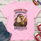 Freedom Tube Enthusiast Youth Tee, America250 Patriotic Eagle Hot Dog