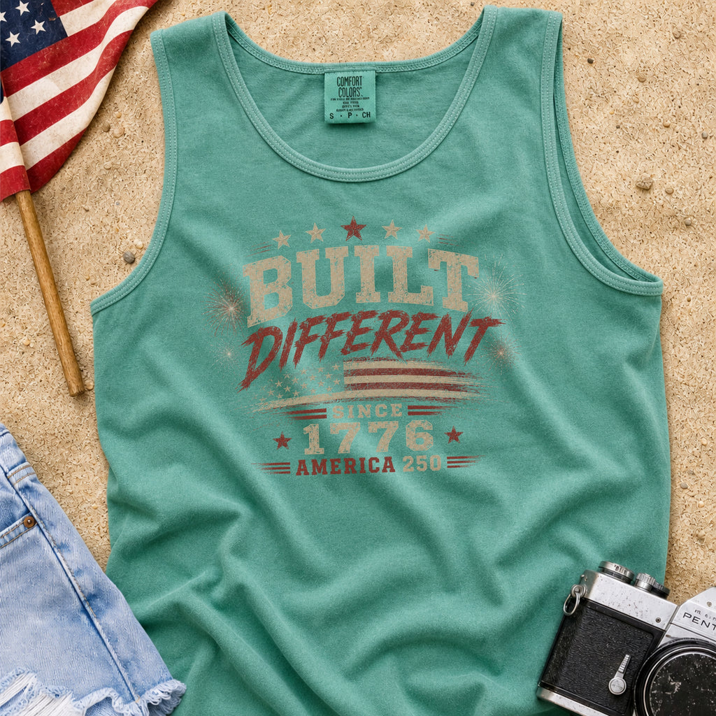 Built Different America 250 Tank Top, Vintage ‘Since 1776’ Patriotic