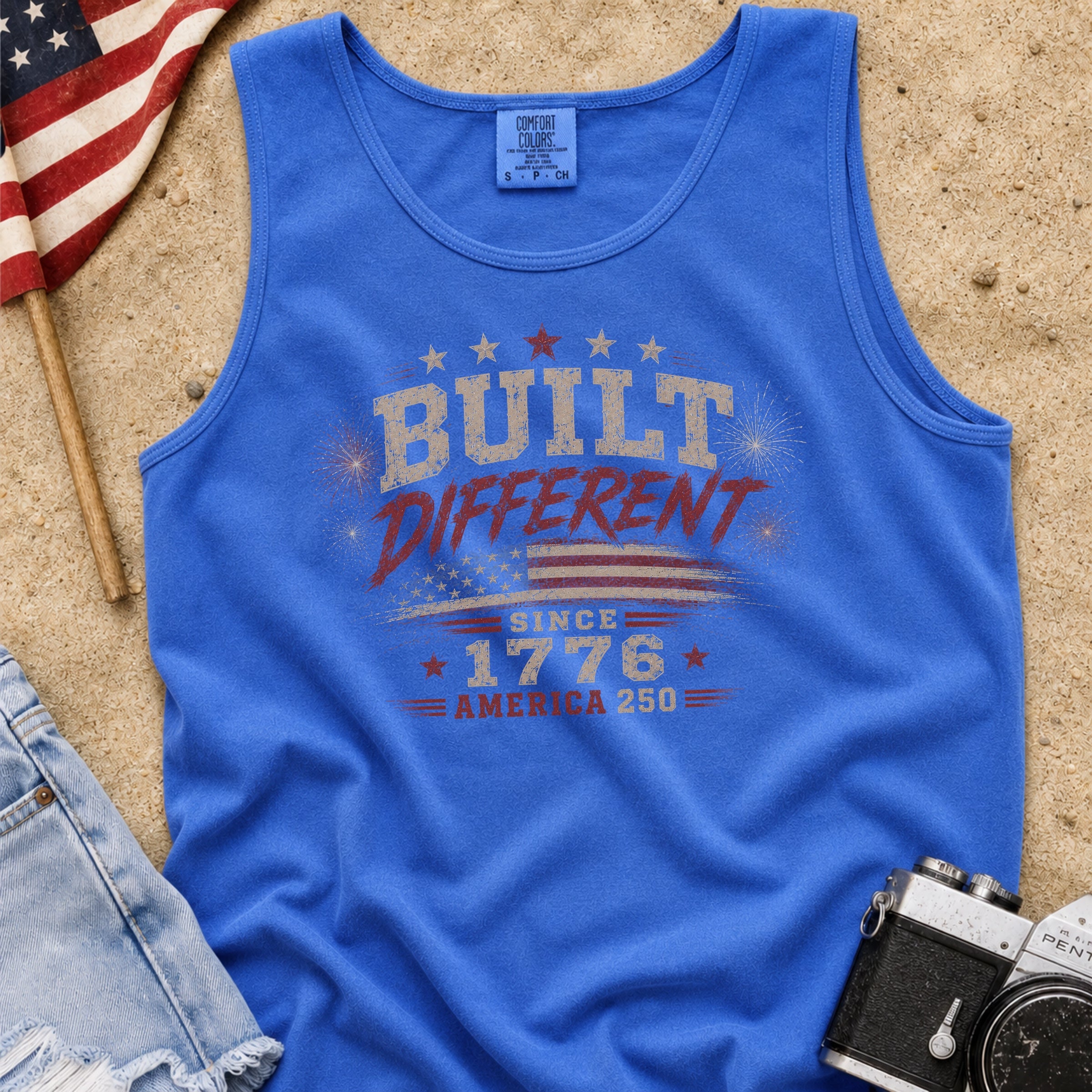 Built Different America 250 Tank Top, Vintage ‘Since 1776’ Patriotic