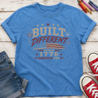 Built Different America 250 Youth T-Shirt, Vintage ‘Since 1776’ Patriotic Tee