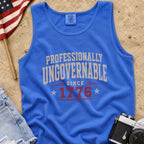 Professionally Ungovernable Since 1776 Tank Top, Patriotic Independence Day Muscle Tee