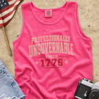 Professionally Ungovernable Since 1776 Tank Top, Patriotic Independence Day Muscle Tee