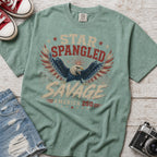 Star Spangled Savage Vintage America Eagle Patriotic T-Shirt