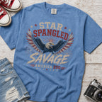 Star Spangled Savage Vintage America Eagle Patriotic T-Shirt