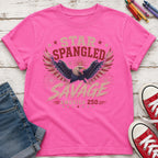 Star Spangled Savage Vintage America Eagle Patriotic Youth Tee