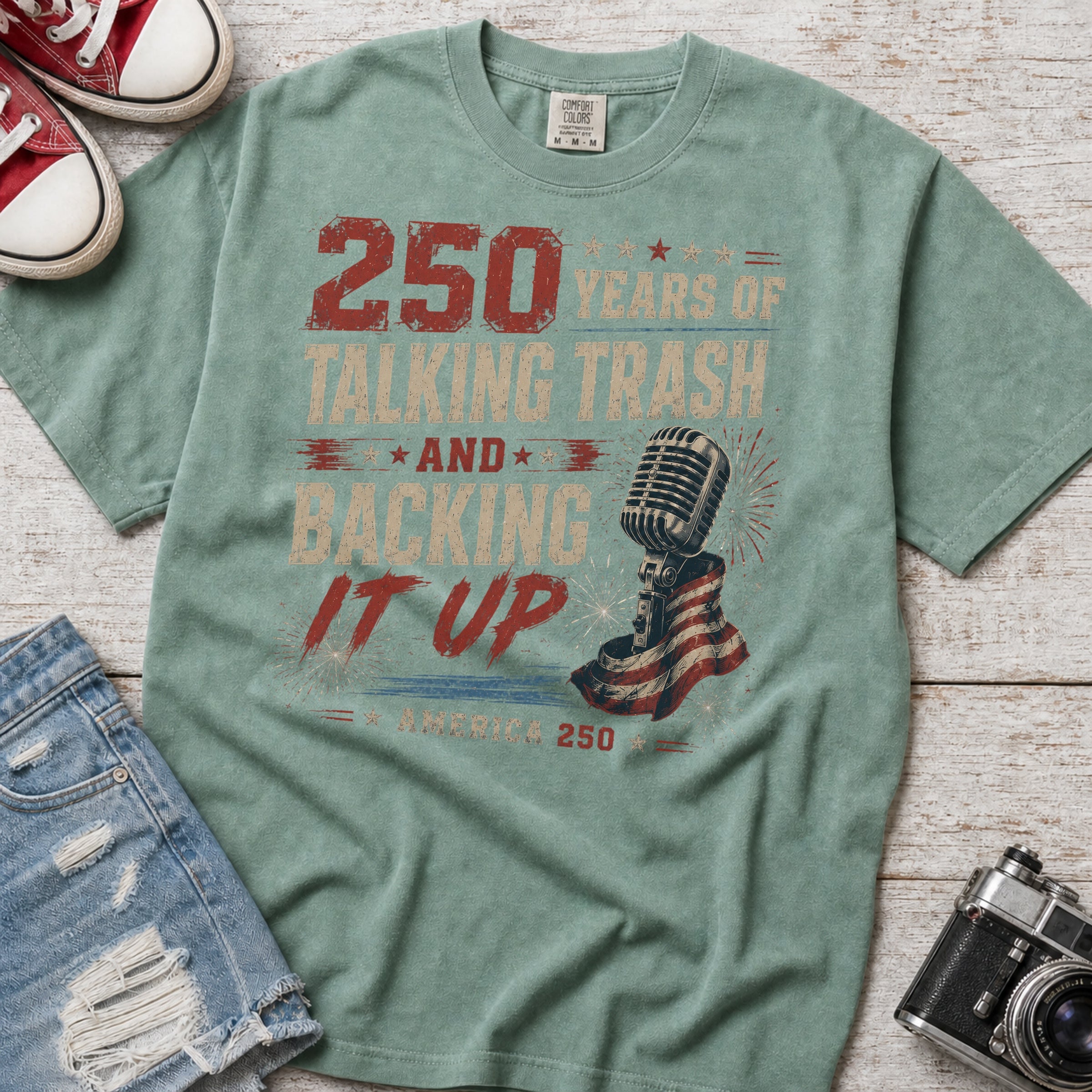 250 Years of Talking Trash and Backing It Up Vintage T-Shirt