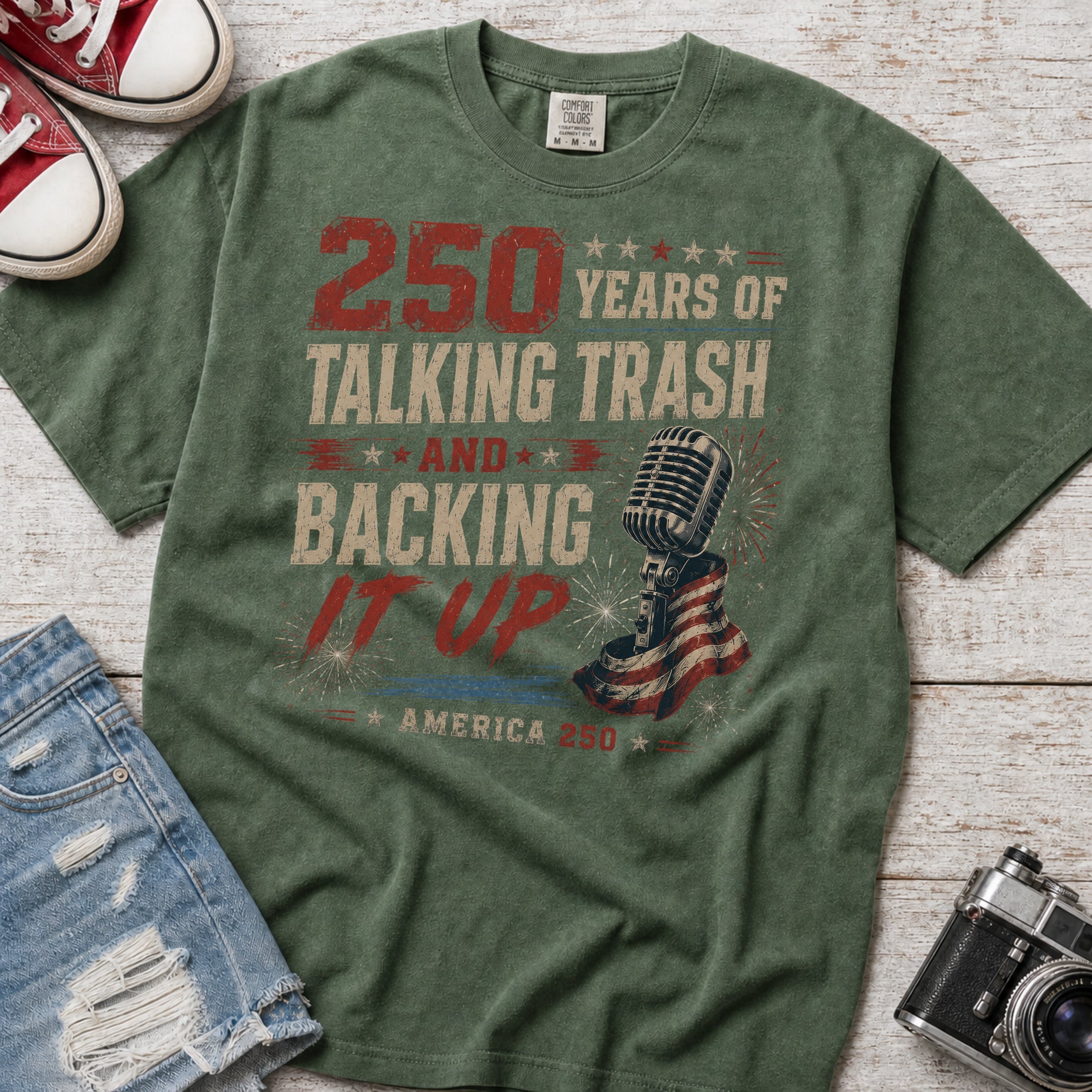 250 Years of Talking Trash and Backing It Up Vintage T-Shirt