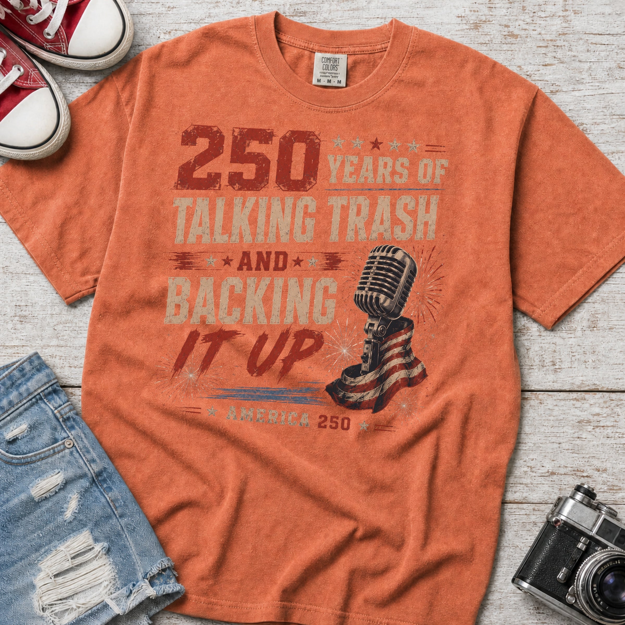 250 Years of Talking Trash and Backing It Up Vintage T-Shirt
