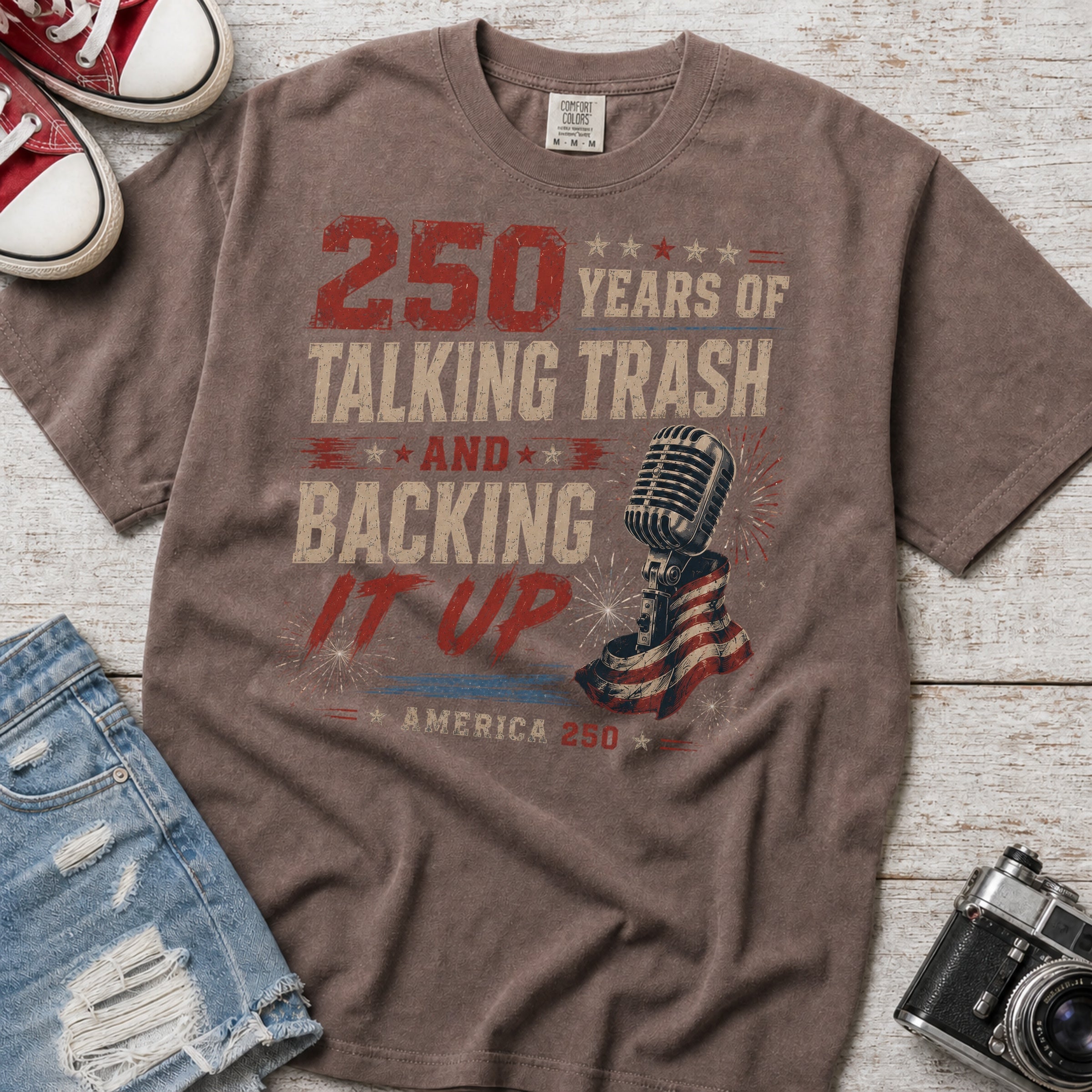 250 Years of Talking Trash and Backing It Up Vintage T-Shirt