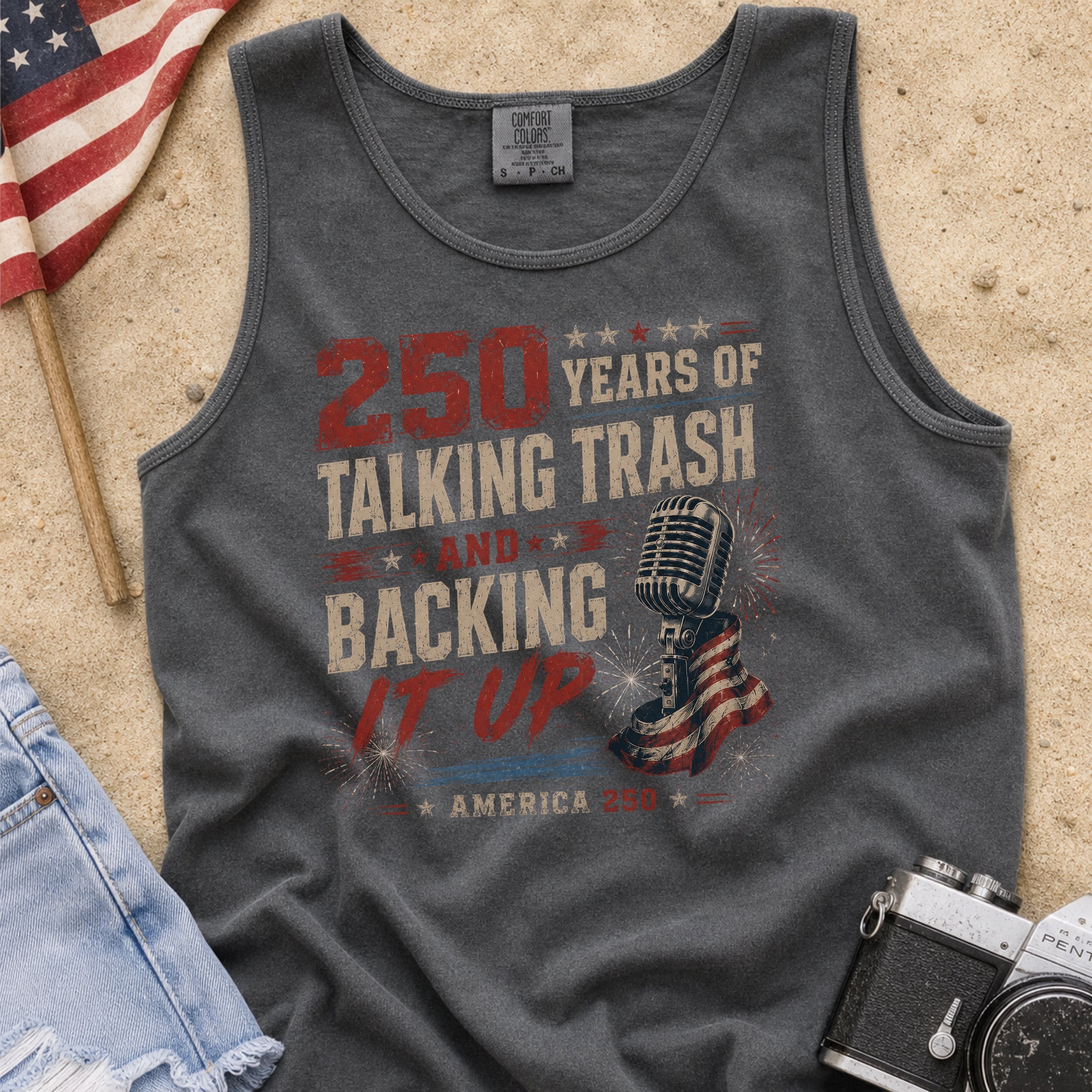 250 Years of Talking Trash and Backing It Up Vintage T-Shirt Tank Top