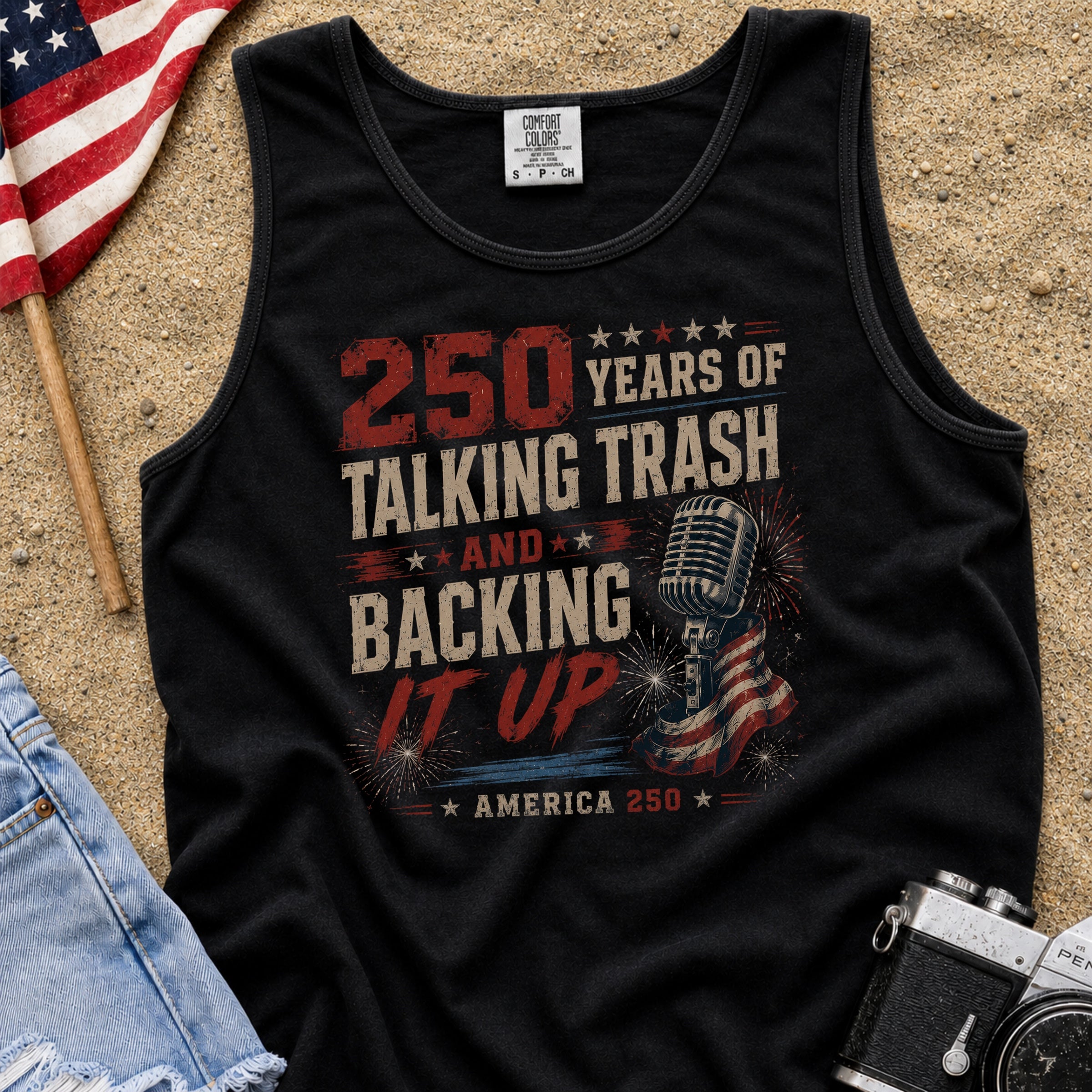250 Years of Talking Trash and Backing It Up Vintage T-Shirt Tank Top