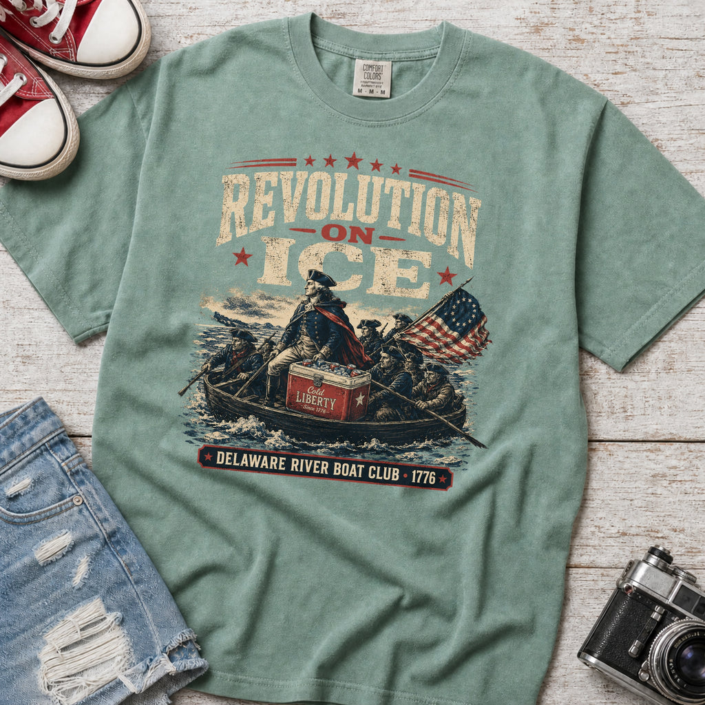 Revolution on Ice Boat Club Vintage America 250 T-Shirt