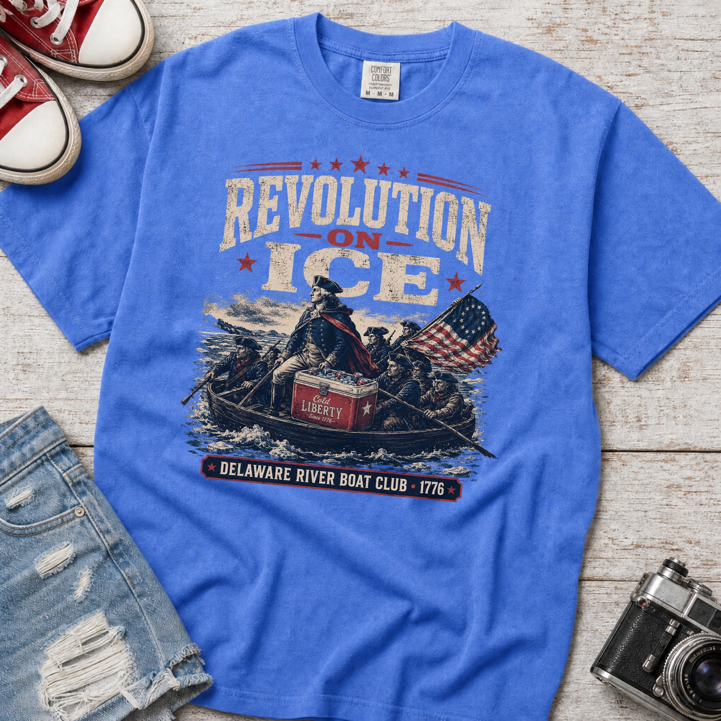 Revolution on Ice Boat Club Vintage America 250 T-Shirt