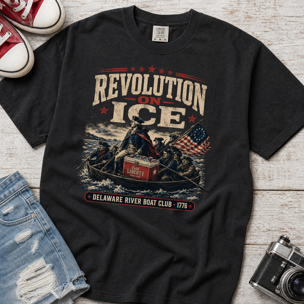 Revolution on Ice Boat Club Vintage America 250 T-Shirt