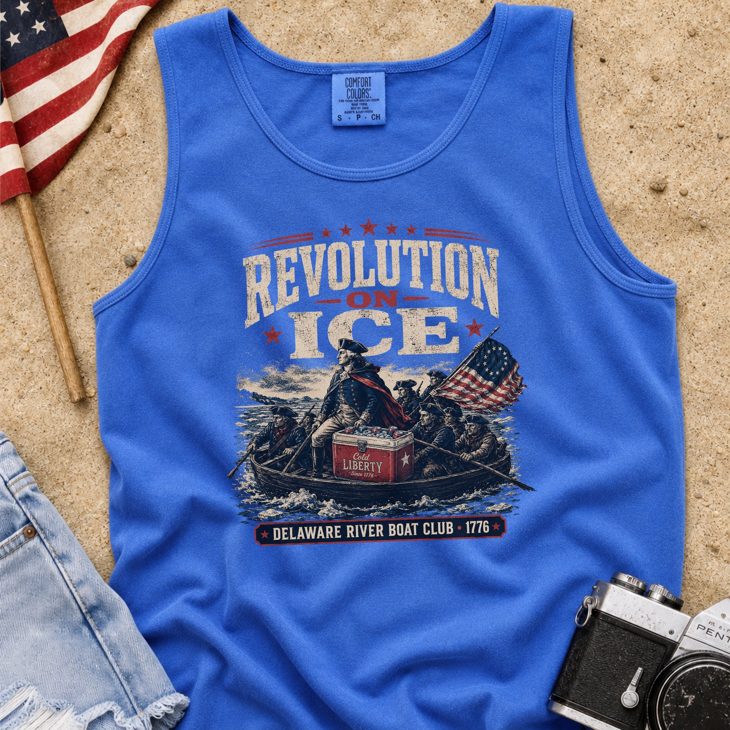 Revolution on Ice Boat Club Vintage America 250 Tank Top