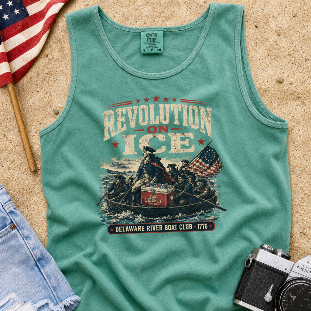 Revolution on Ice Boat Club Vintage America 250 Tank Top