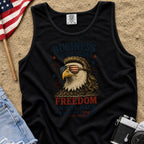 Business in the Front, Freedom in the Back America 250 Eagle Tank Top