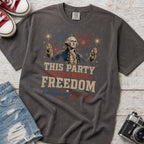 George Washington 'This Party Needs More Freedom' America 250 T-shirt (1776–2026)
