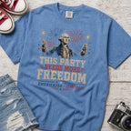 George Washington 'This Party Needs More Freedom' America 250 T-shirt (1776–2026)
