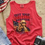 George Washington "Quit Your British Behavior" America 250 Patriotic Tank Top
