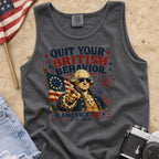 George Washington "Quit Your British Behavior" America 250 Patriotic Tank Top